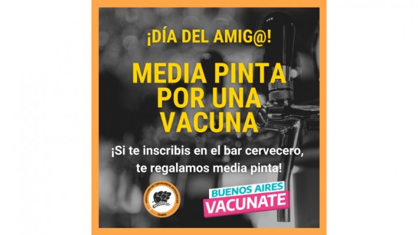 Cerveza gratis para quienes se registren en el plan de vacunación contra el Covid-19